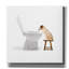  «Chien buvant à la toilette» par John Hovenstine, art mural sur toile, 26 po x 26 po
