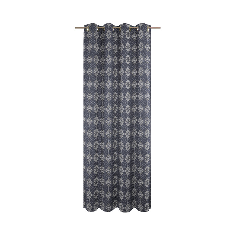 Heilwood Eyelet Opaque Single Curtain, Dark blue, 145cm Width x 145cm Drop