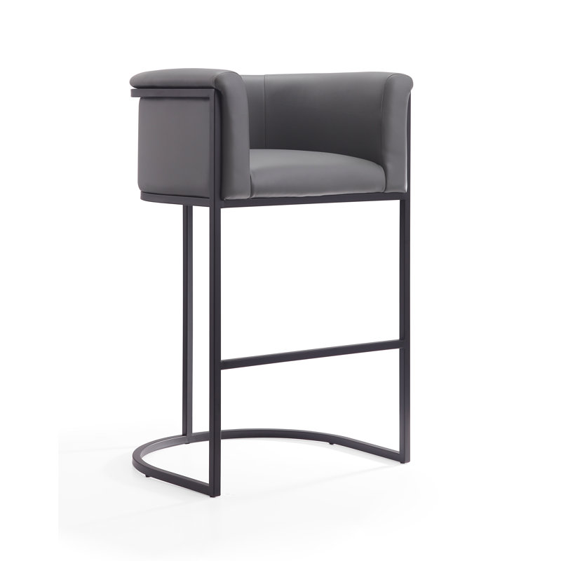 Tabouret de bar Cosmopolitan Mid-Century, Gris, Tabouret de bar (siège d'une hauteur de 29,5 po)