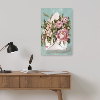 Lettre d'amour romantique, art mural contemporain abstrait