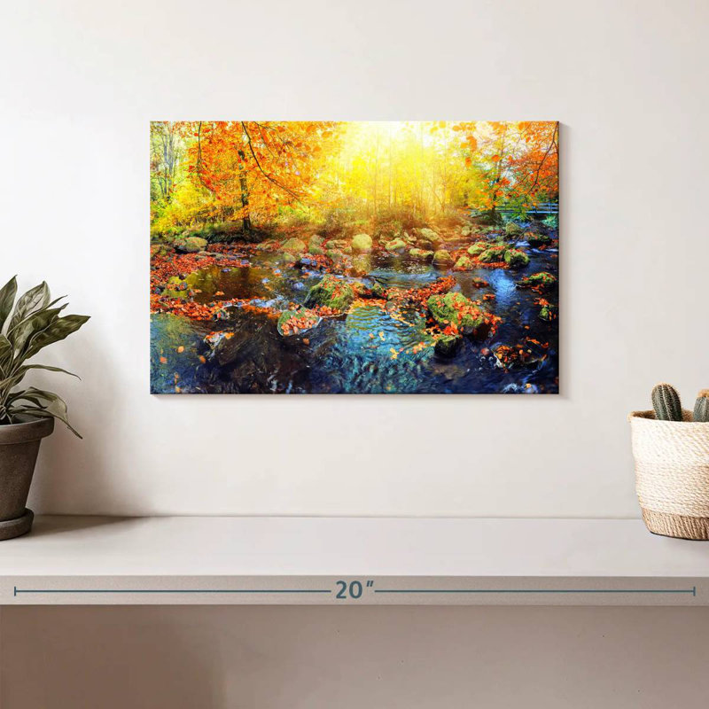 Alvord Autumn Forest Stream, H 8 po x l 12 po