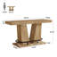 Table de bar 62,99 "avec repose-pieds, table de pub rectangulaire à hauteur de comptoir-1913545260