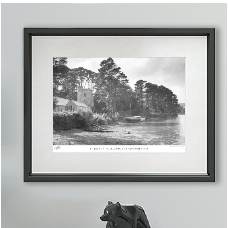 St Just In Roseland, The Church C1955 by Francis Frith - Single Picture Frame Print, 40cm H x 50cm W x 2.3cm D