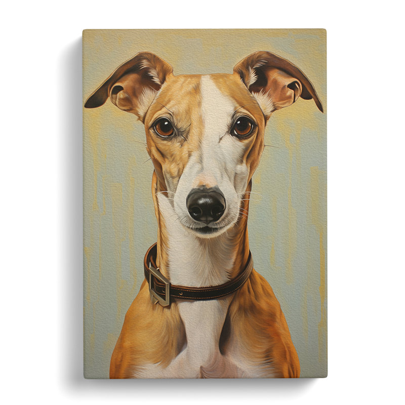 Whippet Realism No.2 - No Frame Print, 50cm H x 35cm W x 3cm D
