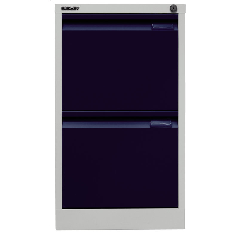 41.3cm Wide 2 -Drawer File Cabinet, Light grey/Oxford blue