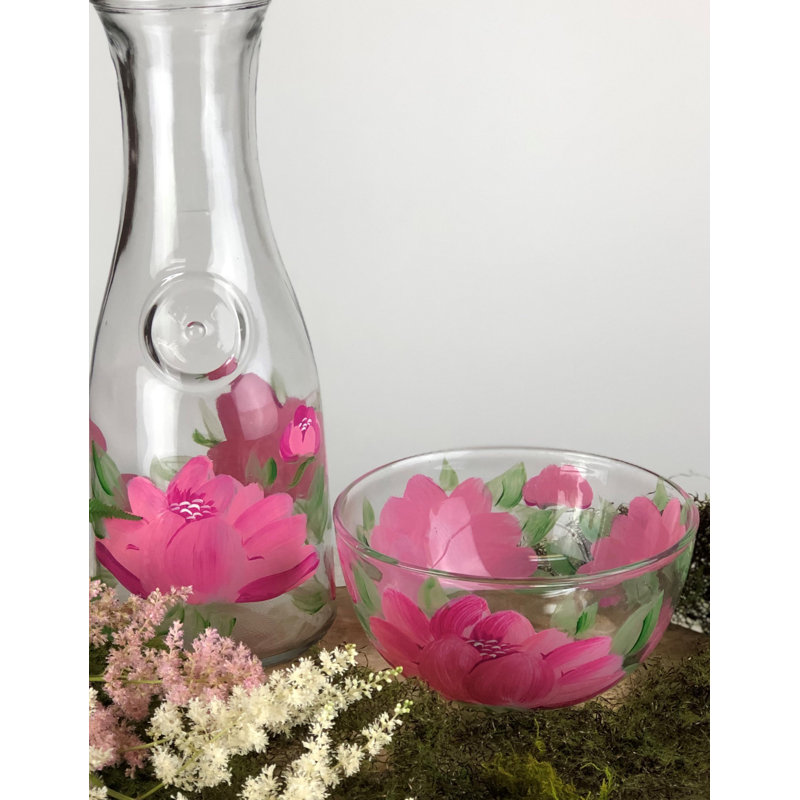 Peony 33.814oz. Glass Beverage Dispenser