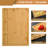 Cutting Boards for Kitchen, (Set of 3) Kitchen Chopping Board with 3 Built-In Compartments and Juice Groove Heavy Duty Serving Tray Wood Butcher Block and Wooden Carving Board-112386767