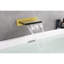 Robinet de baignoire mural doré ABS, bec de douche cascade, débit élevé, robinet de salle de bain Scratch - Appliance, ABS, cascade de débit, style attrayant