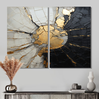 Beige Black Minimalism Poteries - Abstract Spirals Wall Art