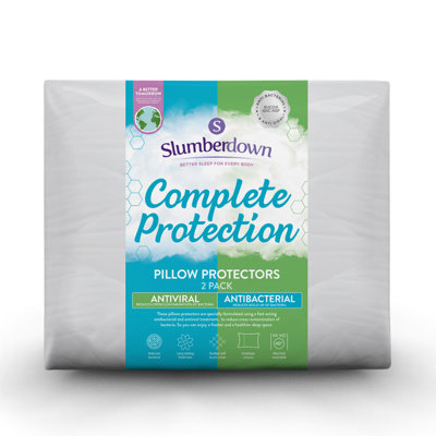 Slumberdown Complete Protection Anti Viral and Bacterial Envelope Closure Pillow Protector Washable