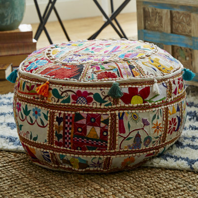 Lorna Floral Pouf
