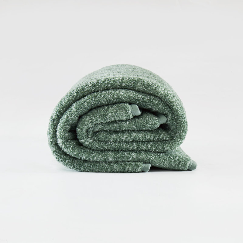 Jeté en sherpa Brooklyn Loom Heathered, Vert