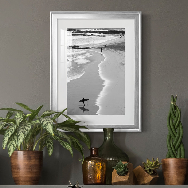 Gold Coast Beach - Photographie de cadre photo sur toile, Cadre argenté, H 18,5 po x l 24,5 po x P 1,5 po