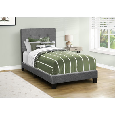 Bed, Bedroom, Frame Only, Upholstered, Transitional