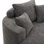 Fauteuil lounge rond surdimensionné de 140 cm en chenille avec 3 coussins, canapé rembourré en forme de nuage - Gris