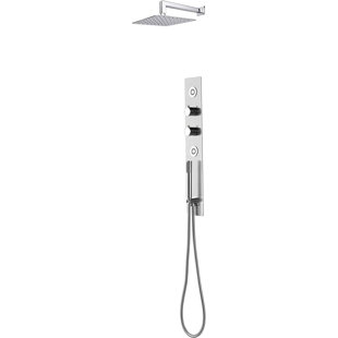 KBFmore Triple Function Rain Shower Head with Adjustable Body Jets shower faucet set