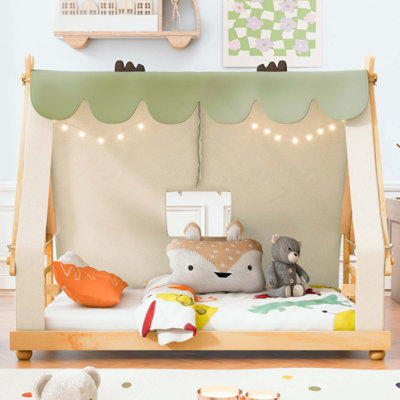Lit House avec tente détachable et lanterneau, parfait pour les jeux imaginatifs et le sommeil douillet