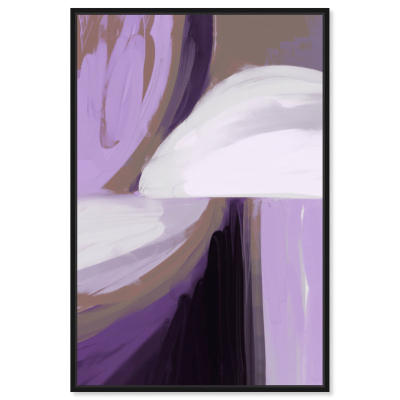 Art mural moderne «Fashion Fest Amethyst And Earth» par Art Remedy, Cadre noir, H 37 po x l 25 po