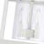 Plafonnier semi-encastré 3 lumières Smyth en blanc naturel avec verre transparent