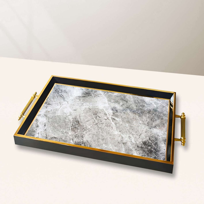 Élégant plateau de service en verre 19,7 x 11,4 x 1,4 pouces | 100% verre de haute qualité | Parfait pour recevoir et servir | Conception élégante et fonctionnelle pour la maison et les fêtes | Durable et facile à nettoyer