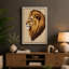 Noble Lion Rustic - Wrapped Canvas-1821505204-1821505164