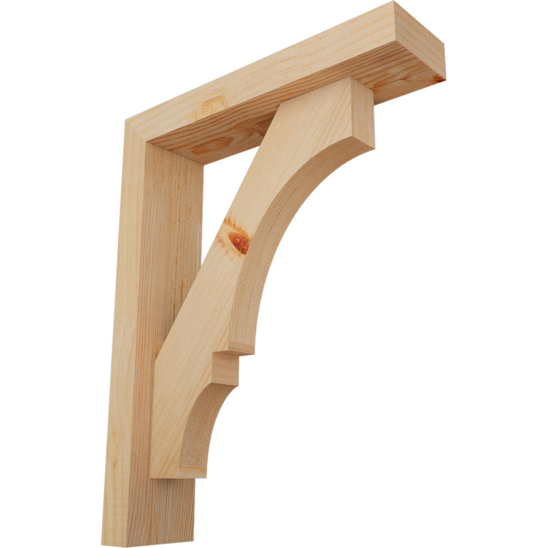 Support de bloc Balboa avec entretoise décalée, 18 x 14, Sapin Douglas de l 3 1/2 (lisse)