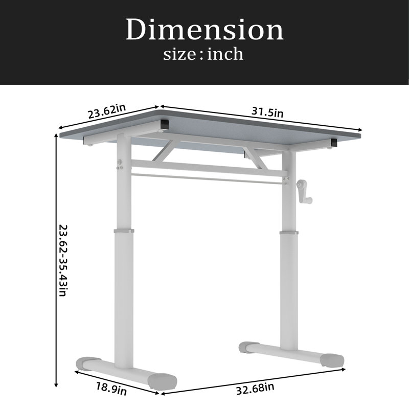Bureau d'étude réglable pour enfants et adultes - Bureau multifonctionnel réglable en hauteur pour la maison / le bureau, conception compacte