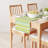 Table Runner, 100% Cotton, 16X108", Green Stripes & Ink Splatter-1928969921