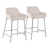 Cream Polyester Blend/Chrome