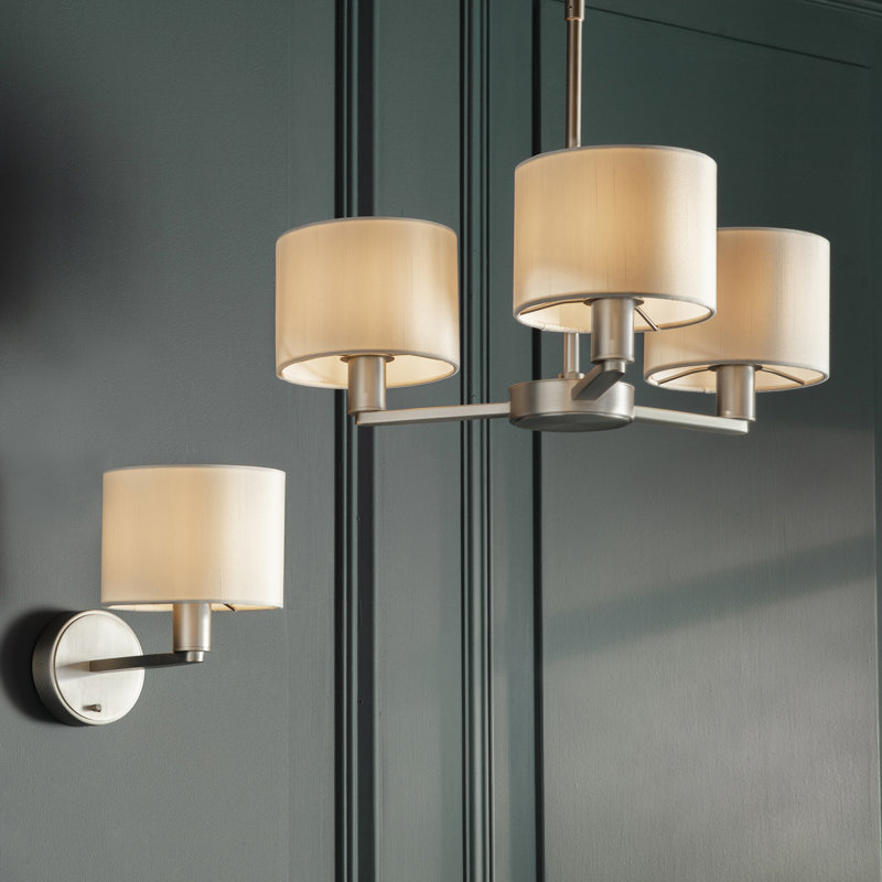 Katrina 3 - Light Shaded Chandelier, Matt Nickel