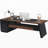 78.7" L-Shaped Executive Desk with File Cabinet and Drawers-1104535992