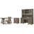 4 Pieces: Desk, Chair, Filing Cabinet, Credenza