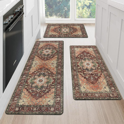 Tapis de cuisine antidérapant et antidérapant (ensemble de 3)