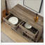Buffet de comptoir en bois massif avec rangement pour le café, parfait pour les espaces de vie organisés et élégants