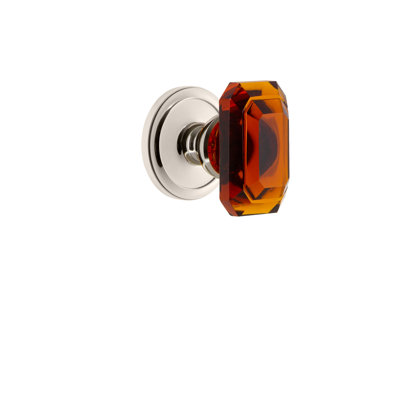 Grandeur Circulaire Rosette Privacy with Baguette Crystal Door Knob