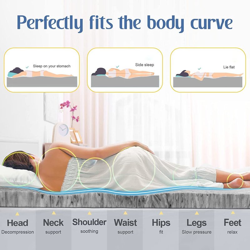 Abelhard Extra-long Twin 3'' Memory Foam Mattress Topper