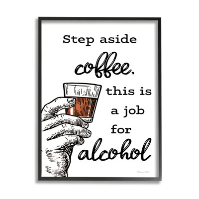 Bb-643-Encadré «Step Aside Coffee», art textuel amusant