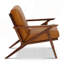 Chaise d'appoint moderne en cuir brun