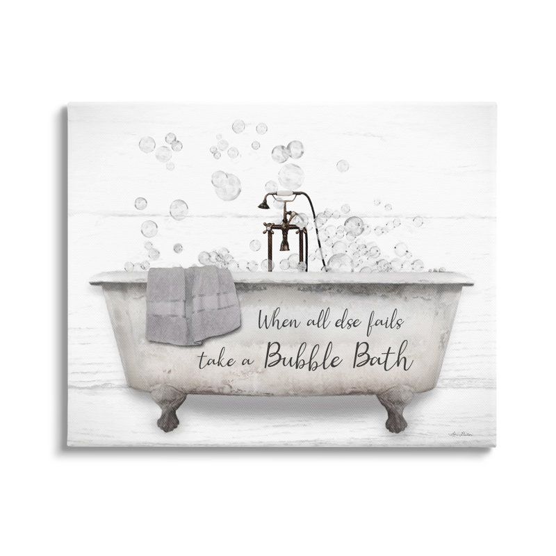 "When All Fails Bubble Bath" par Lori Deiter, impression sur toile tendue, H 30 po x l 40 po x P 1,5 po