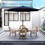 Parasol de patio 10 pieds avec 112 lumières solaires et manivelle-629336293
