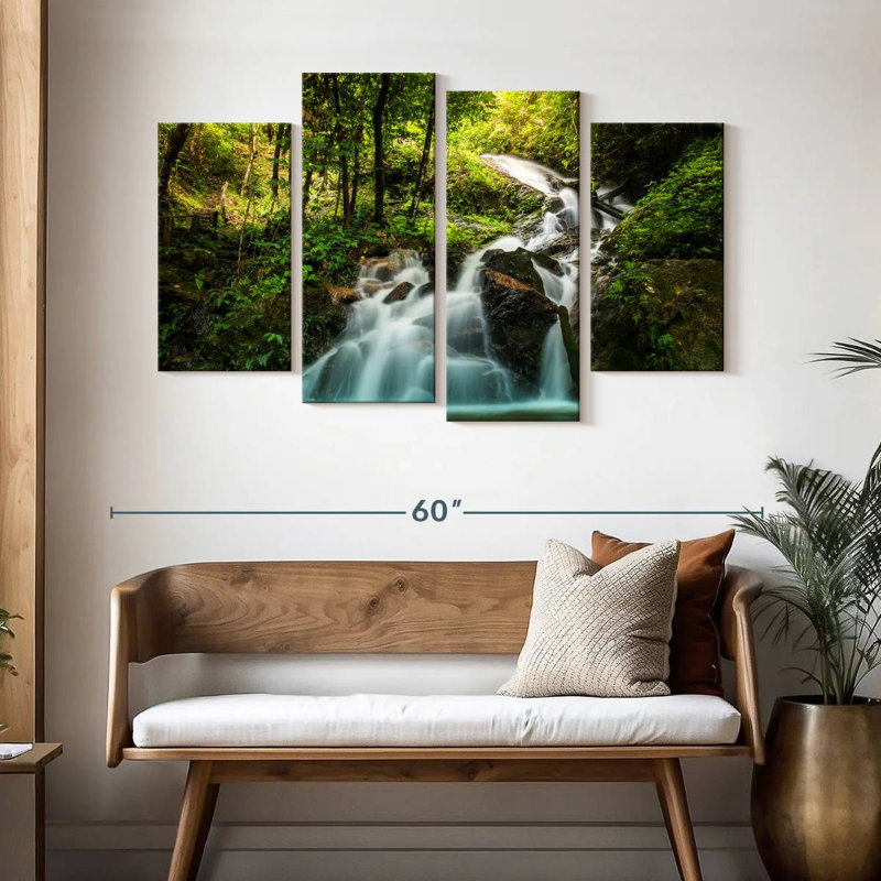 Hidden Rainforest Waterfall, 32" H x 52" W