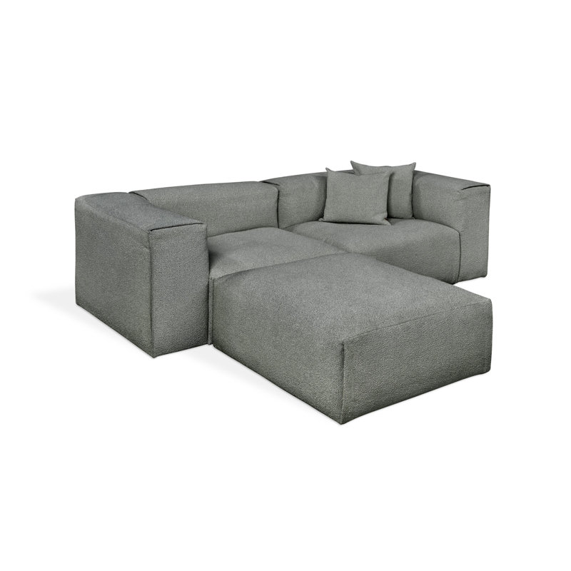 Nest Modular 3-PC Sectional, Scoria Boucle