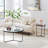 Nathyn Glass Top End Table