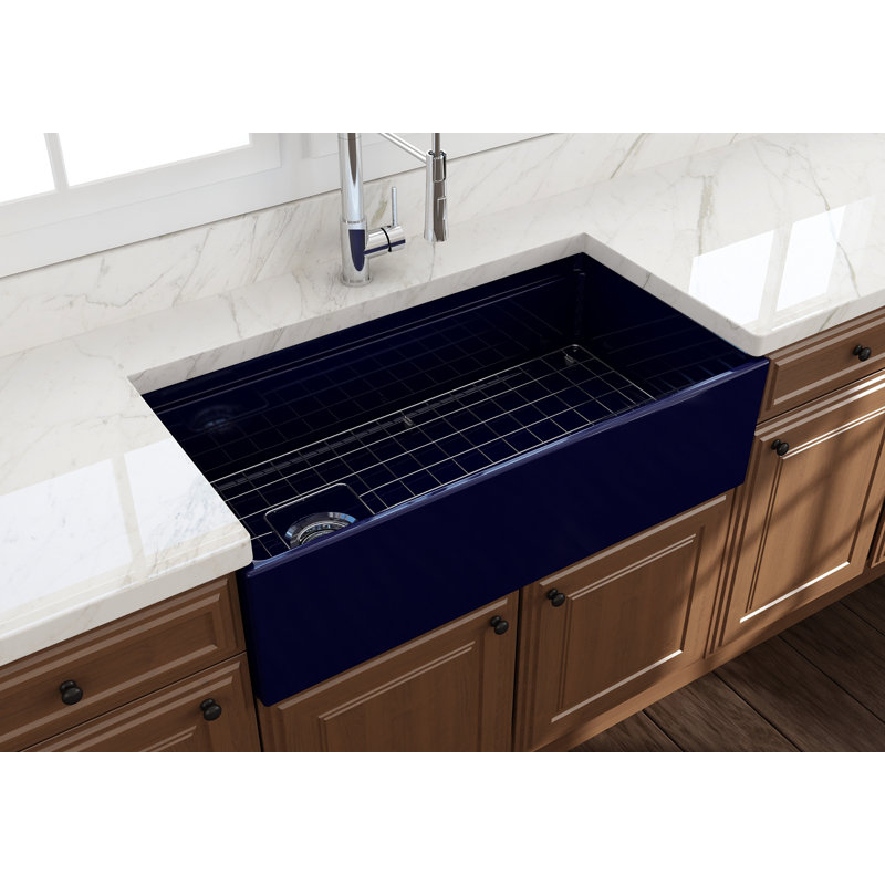 30'' L Single Basin Kitchen Sink, Sapphire Blue