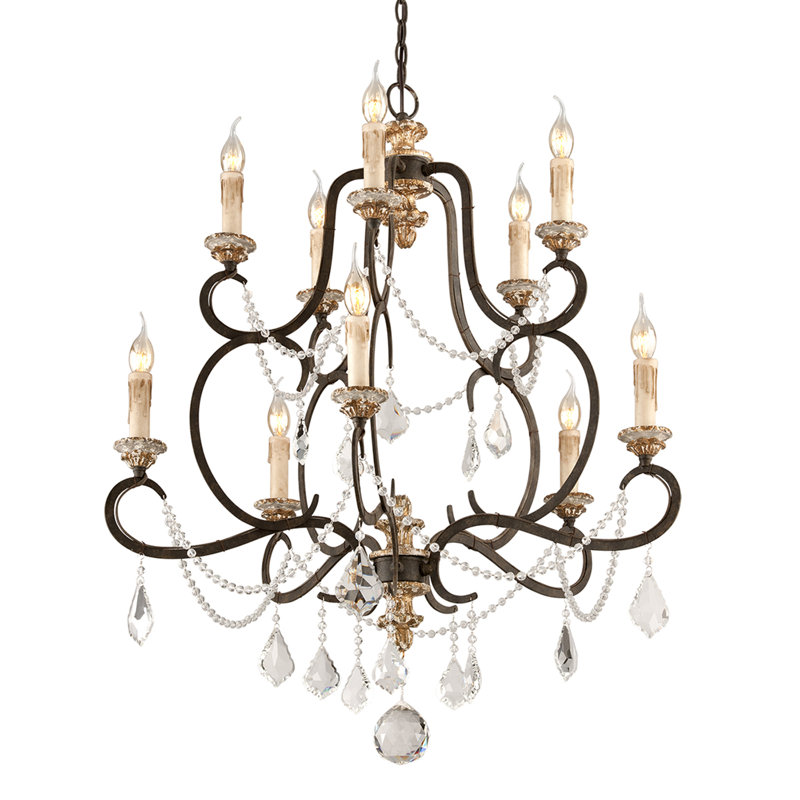 Bordeaux 10 - Light Dimmable Tiered Chandelier