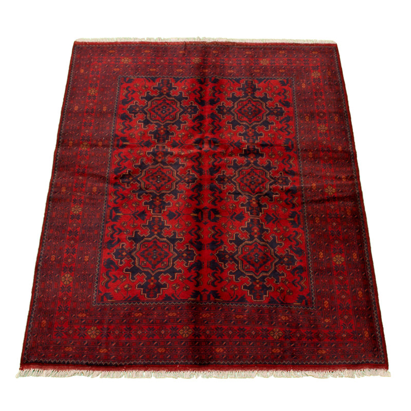 Tapis décoratif en laine noué à la main de conception unique 5 pi x 6 pi 5 po Detwan