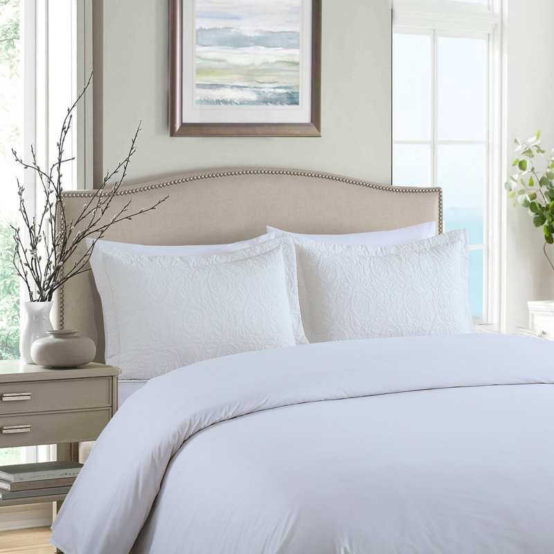 P-solid Shams Polyester Bedding, Standard, Cream