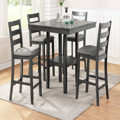 40.4" W 5-PCS COUNTER HEIGHT SET, GREY