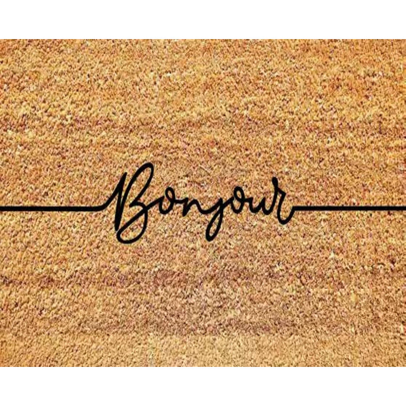Paillasson Bonjour Coir, L 18 po x L 30 po