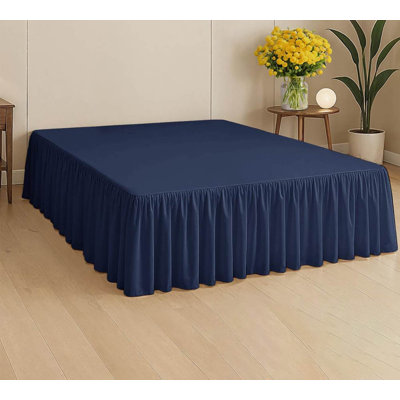 Full Size Ruffled Bed Skirt: 15-Inch Drop